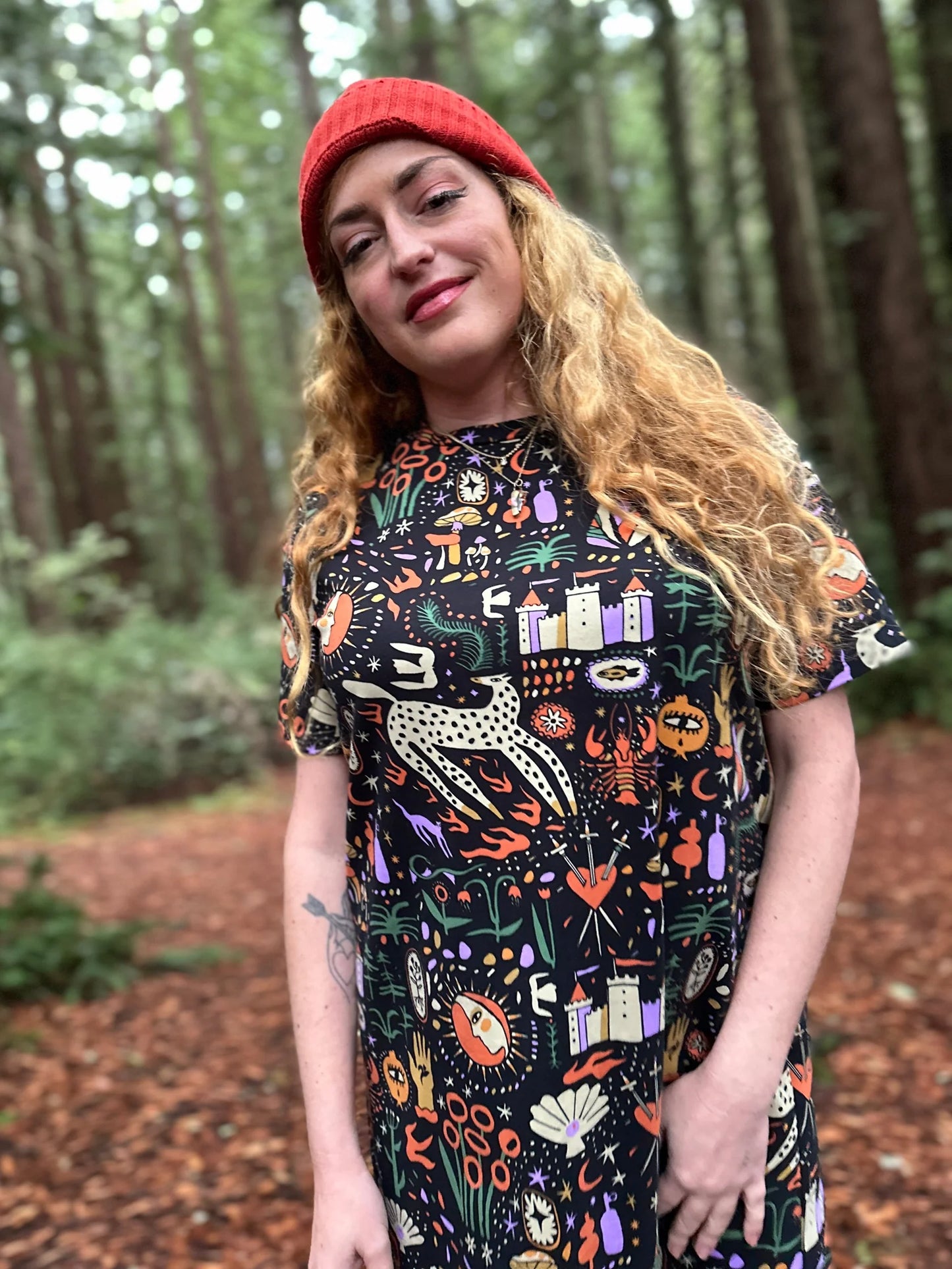 Tee Dress in Tarot Garden