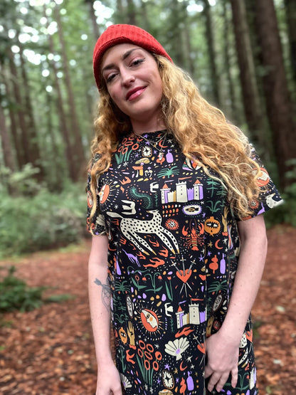 Tee Dress in Tarot Garden