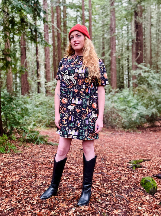 Tee Dress in Tarot Garden