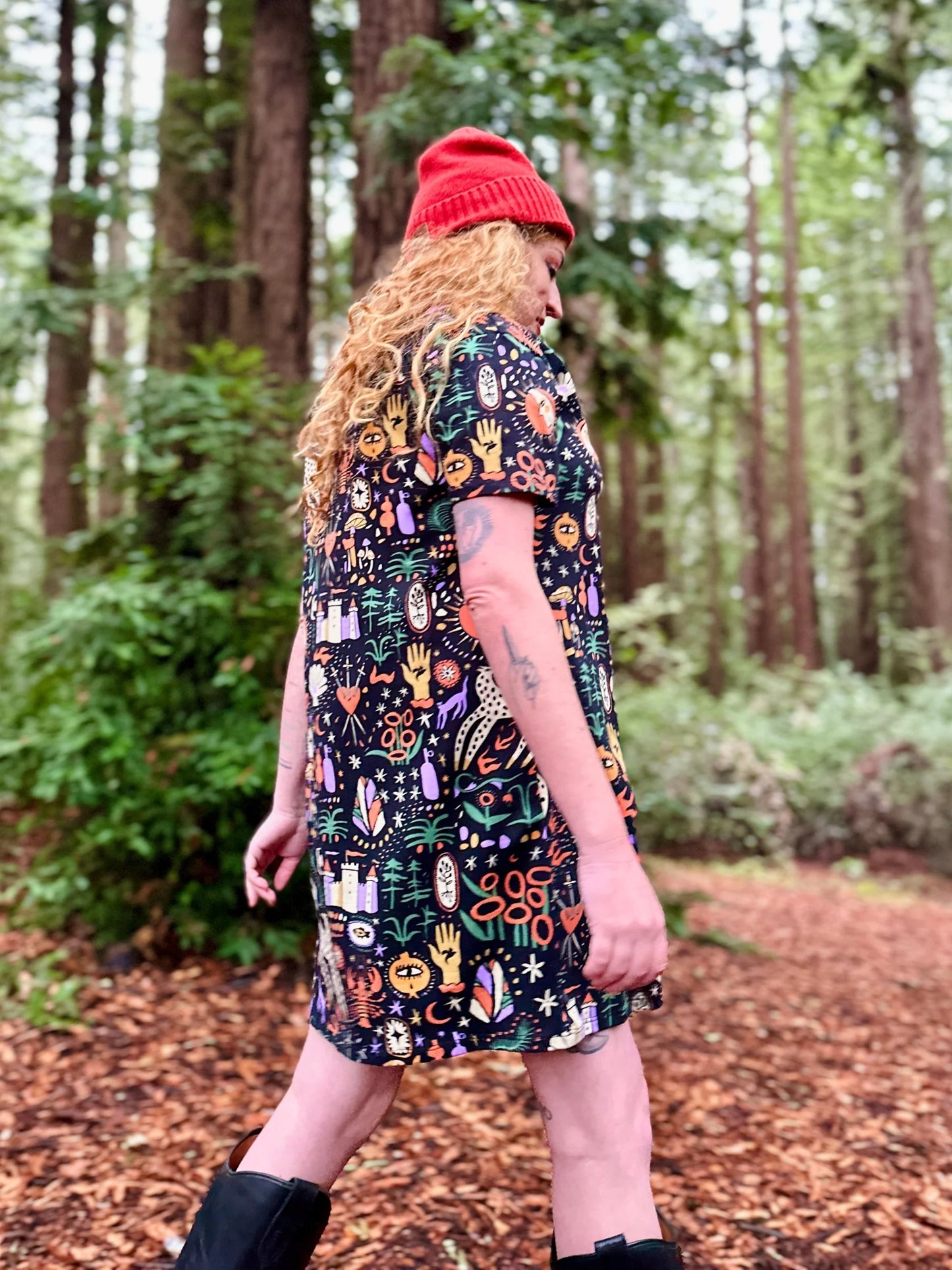 Tee Dress in Tarot Garden