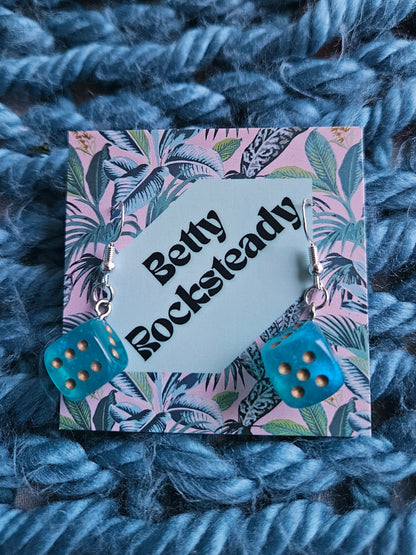 Single Dice Drop Earrings