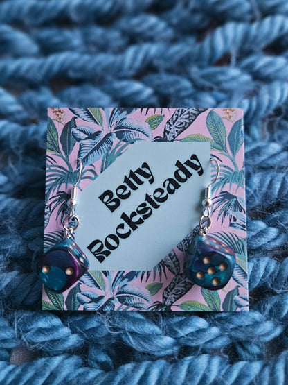 Single Dice Drop Earrings