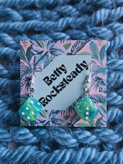 Single Dice Drop Earrings