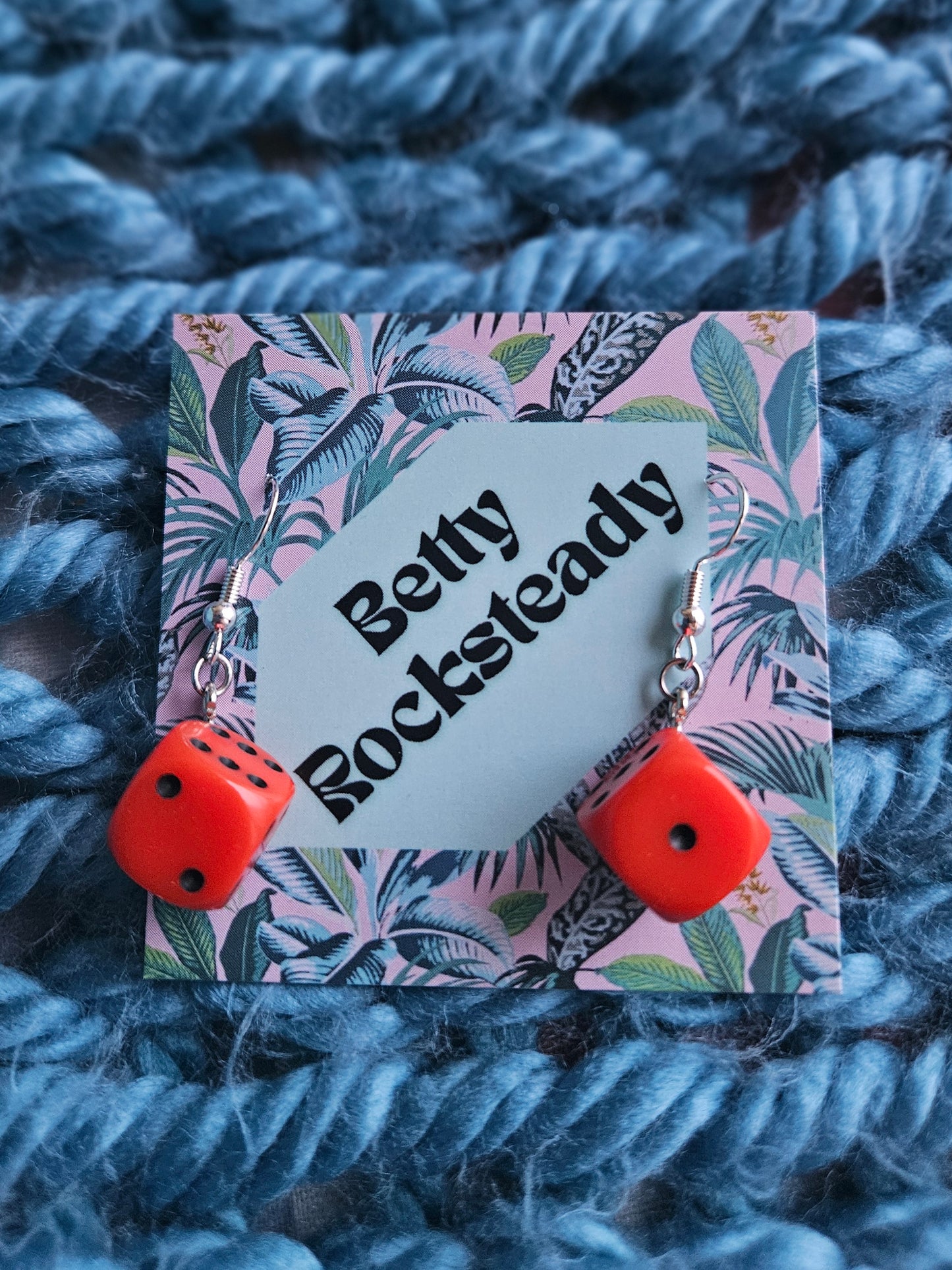 Single Dice Drop Earrings