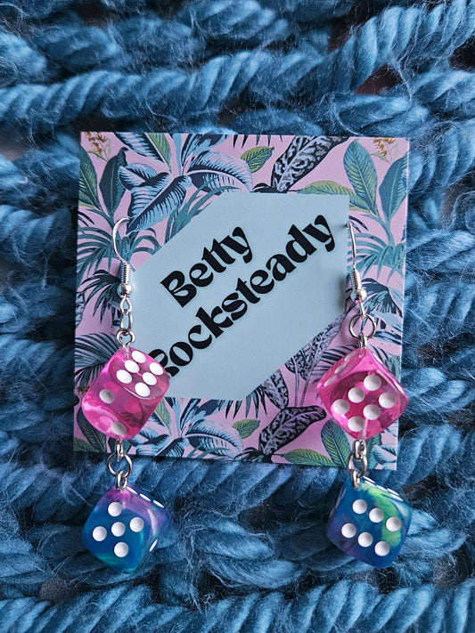 Double Dice Drop Earrings