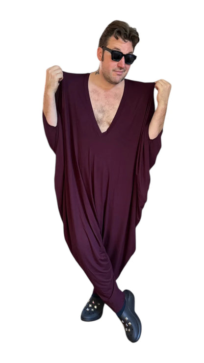 Merlot Playsuit - one left! size Small (5'4"-5'8")