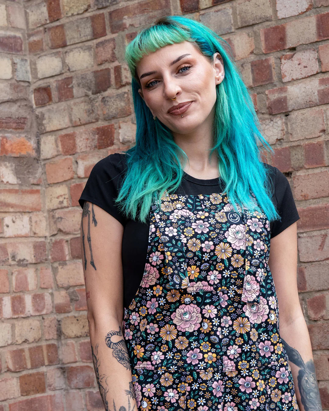 Eye Spy Floral Stretch Dungarees