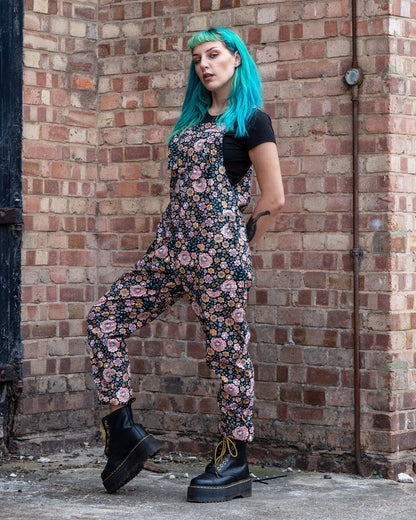 Eye Spy Floral Stretch Dungarees