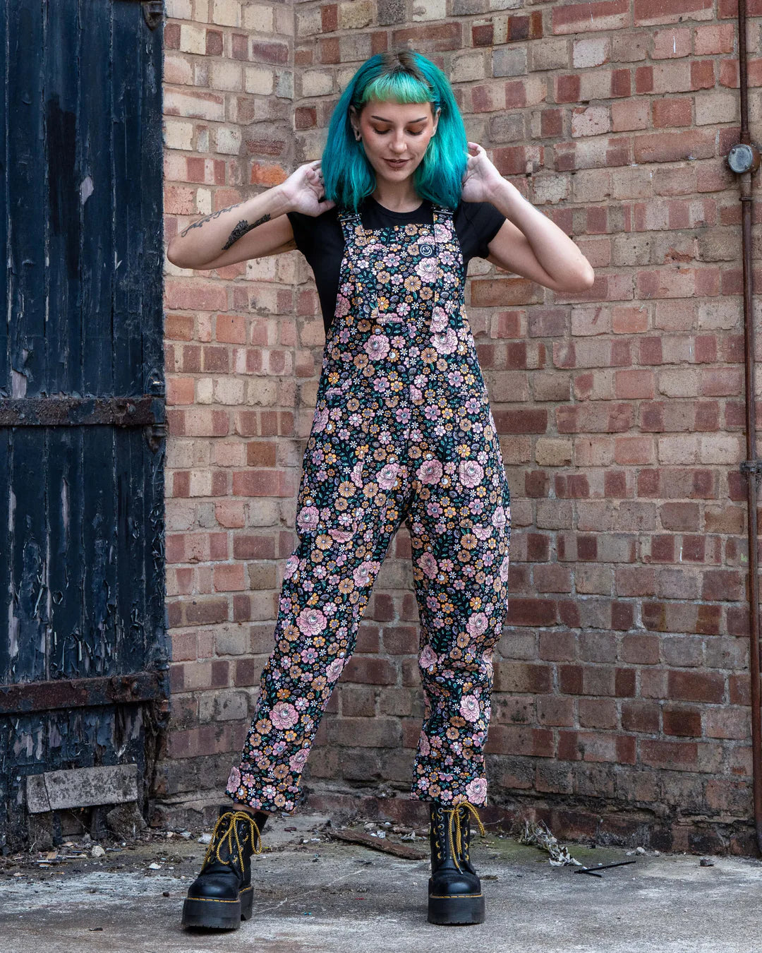 Eye Spy Floral Stretch Dungarees