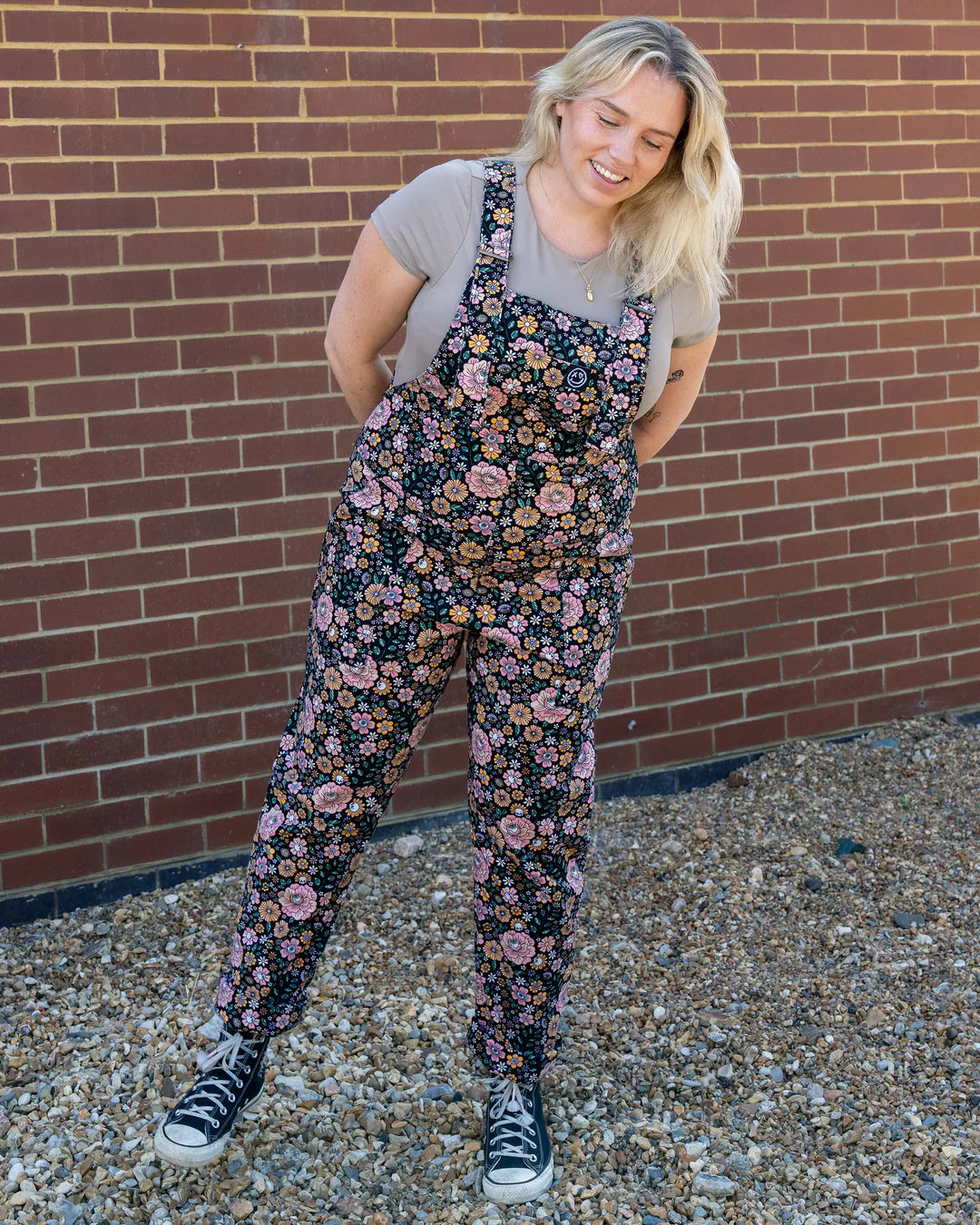 Eye Spy Floral Stretch Dungarees