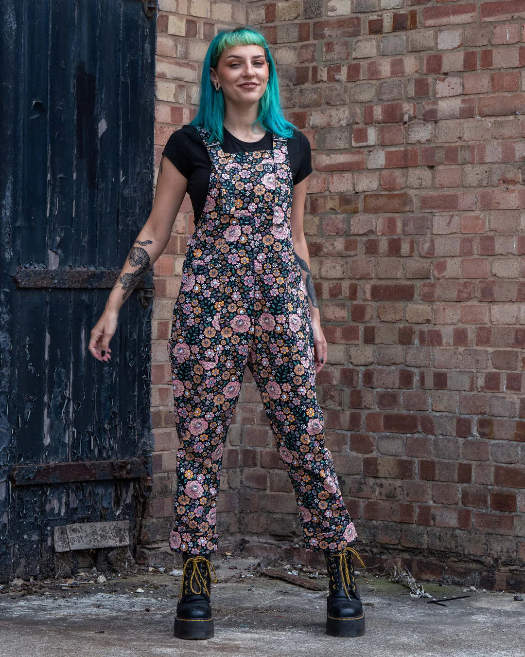 Eye Spy Floral Stretch Dungarees