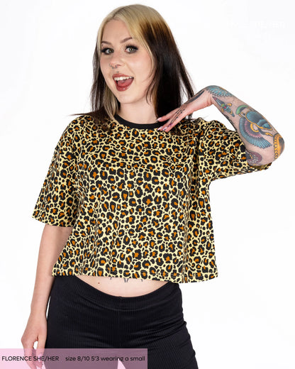 Classic Leopard Cropped Boxy Tee